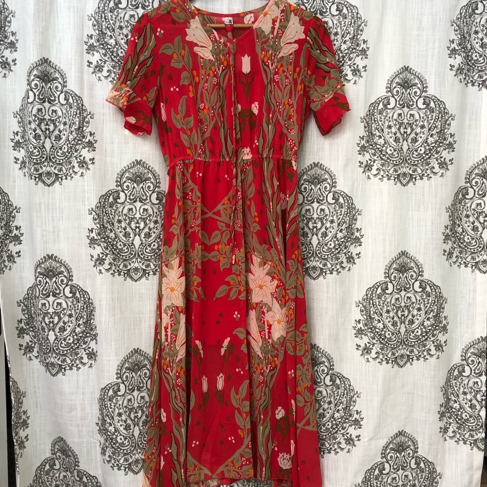 Red Floral Dress